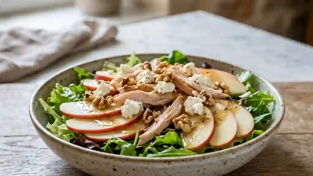 Salade croquante au poulet fumé et pomme miel - Photo de présentation
