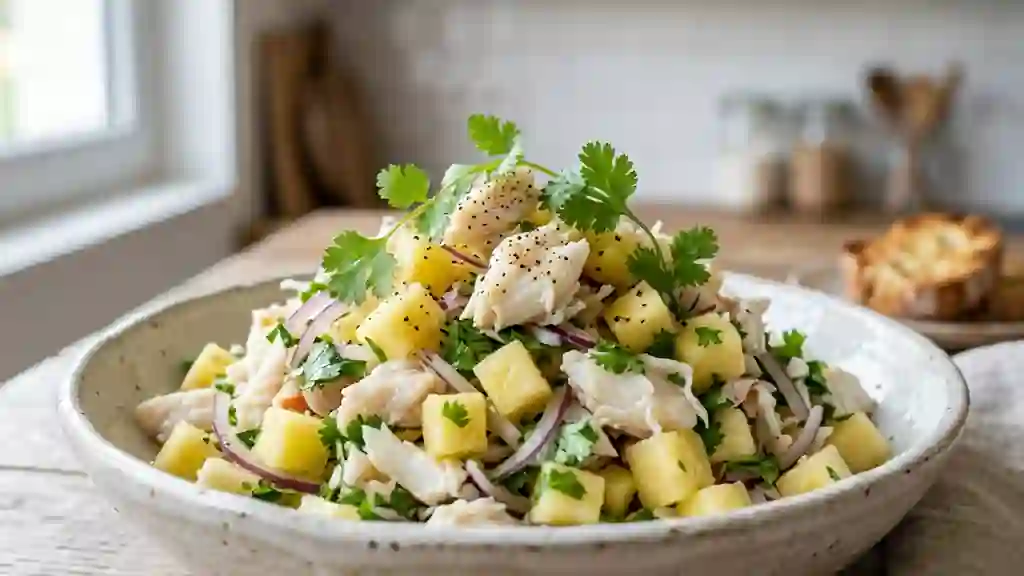 Salade d'ananas au crabe et citron vert - Photo de présentation