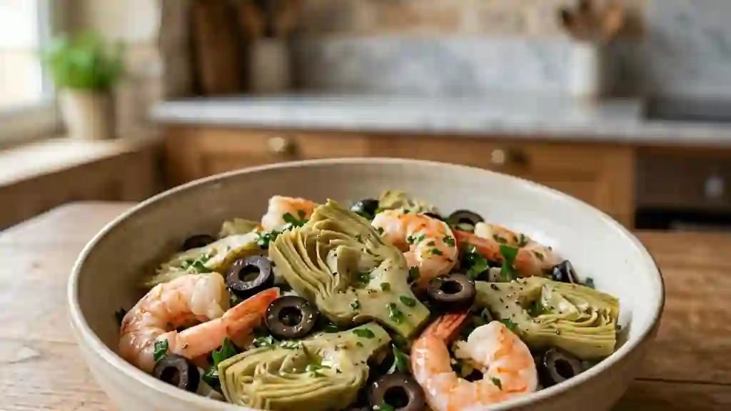 Artichauts et crevettes : fraîcheur citronnée - Photo de présentation