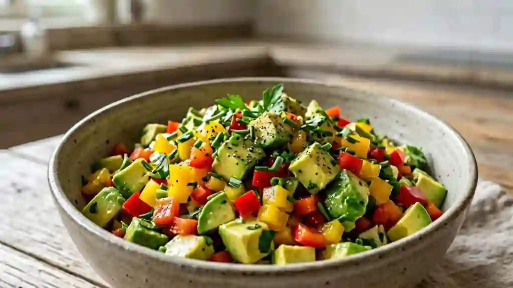 Salade avocat poivron au citron vert - Photo de présentation