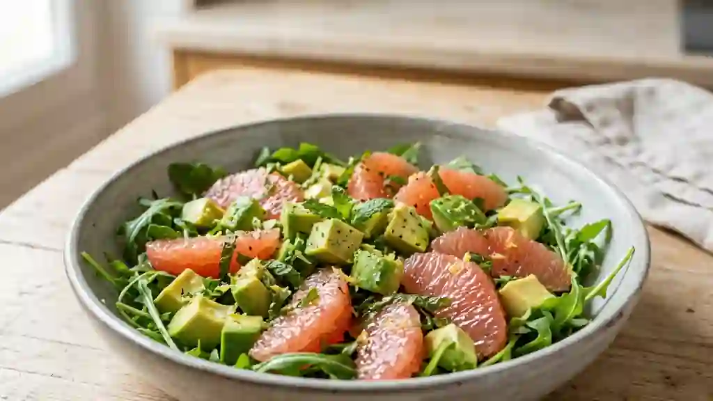 Salade d'avocat au pamplemousse acidulé - Photo de présentation