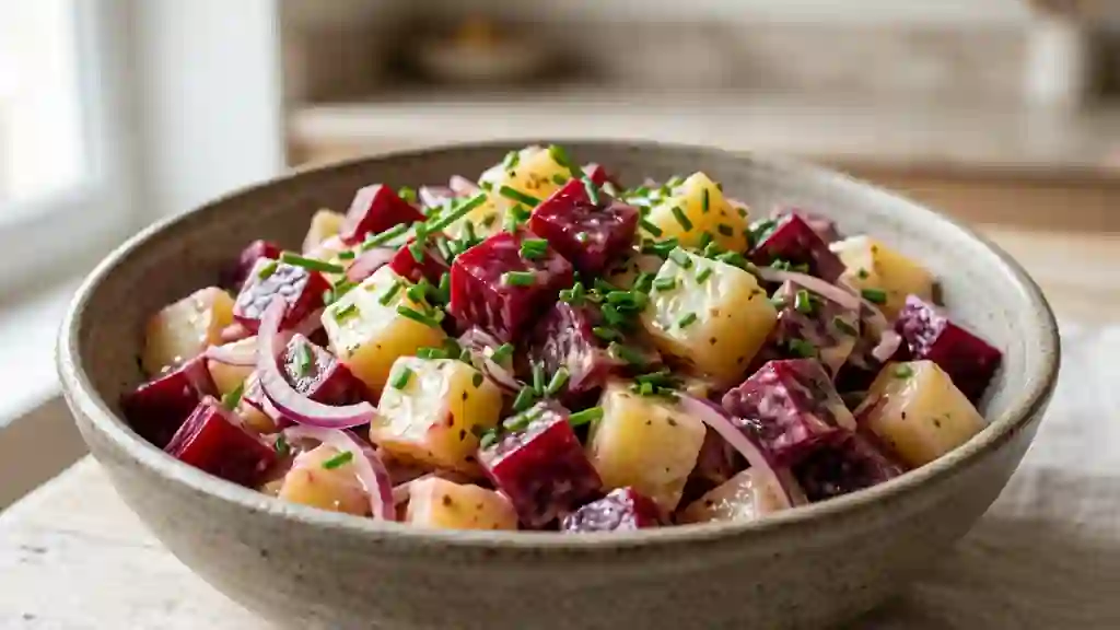 Salade rustique betterave et pommes de terre - Photo de présentation