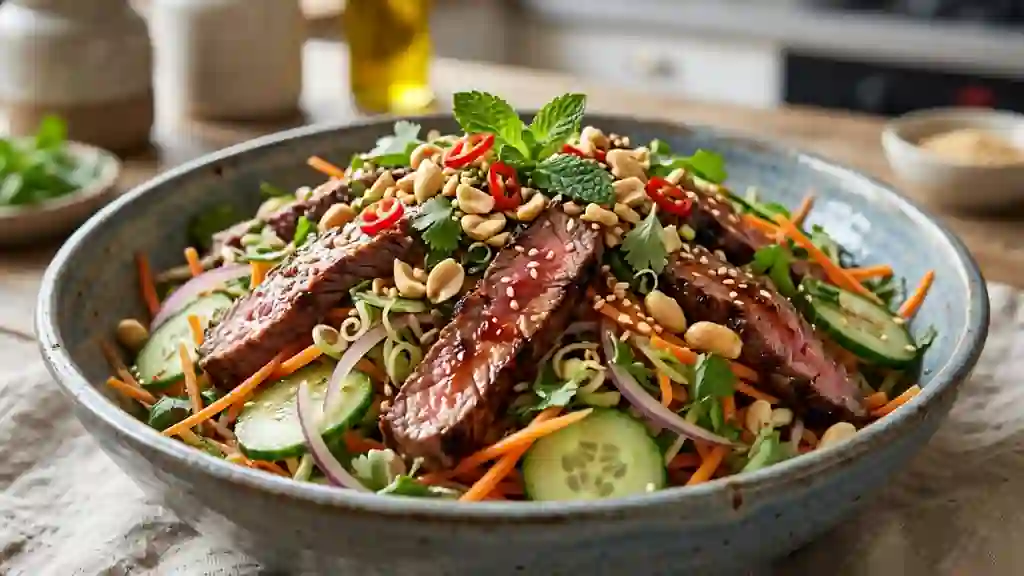 Salade de bœuf à la citronnelle, fraîche et acidulée - Photo de présentation