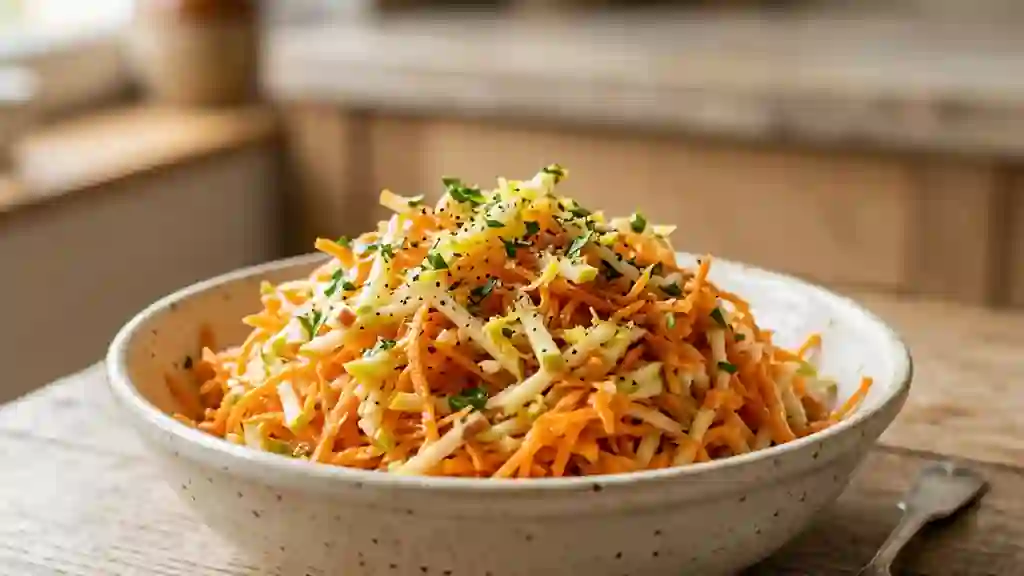 Carottes et pommes croquantes au miel - Photo de présentation
