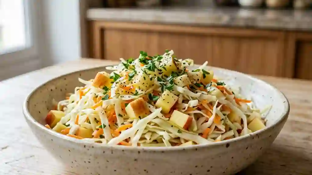 Salade de chou croquante aux pommes - Photo de présentation