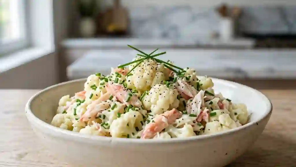 Salade de chou-fleur croquante au crabe - Photo de présentation