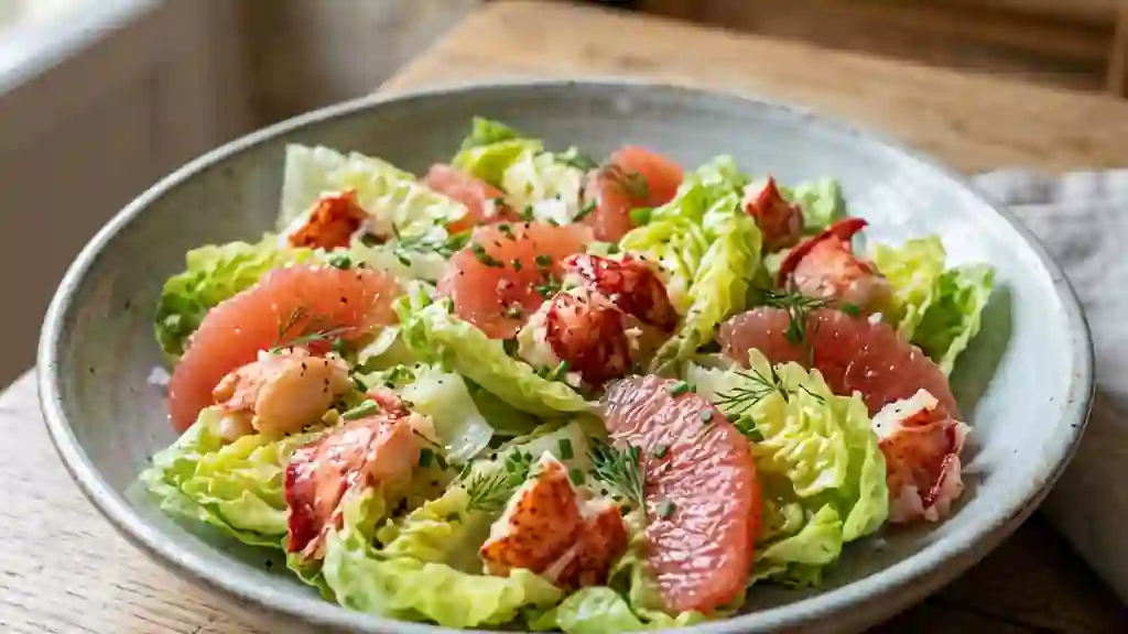Salade de homard et pamplemousse acidulé - Photo de présentation