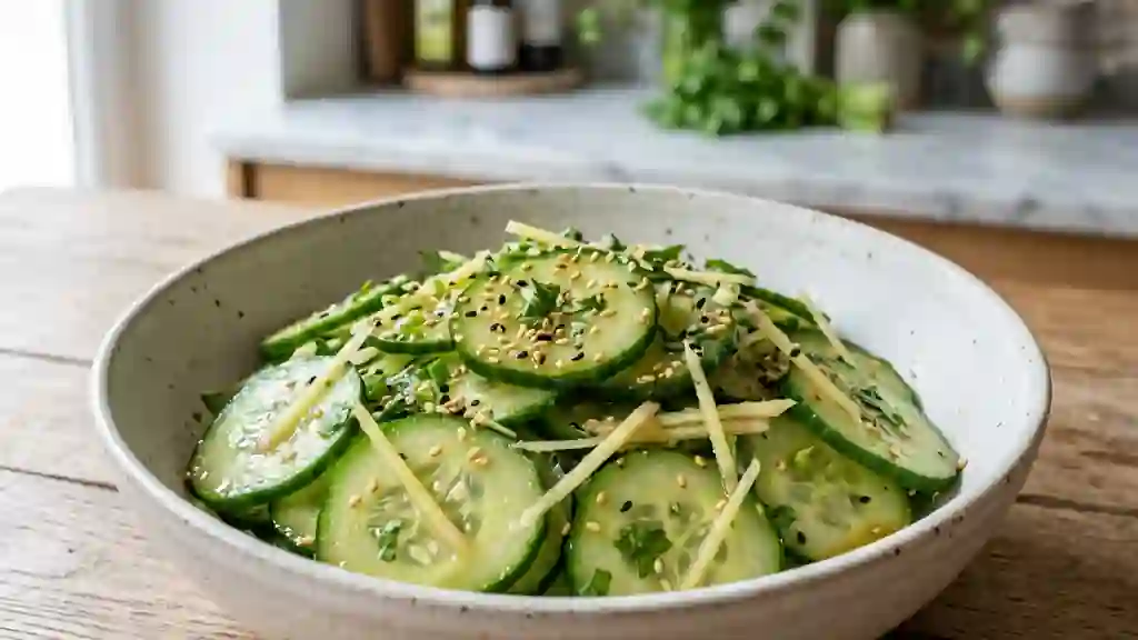 Salade de Concombre Croquante au Gingembre - Photo de présentation