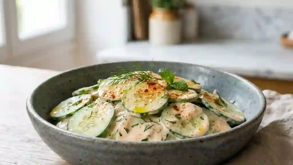 Salade de Concombres Veloutée au Paprika - Photo de présentation