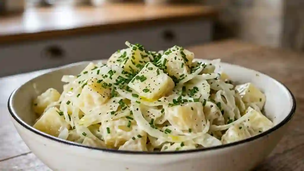 Salade de fenouil et pommes de terre crémeuse - Photo de présentation