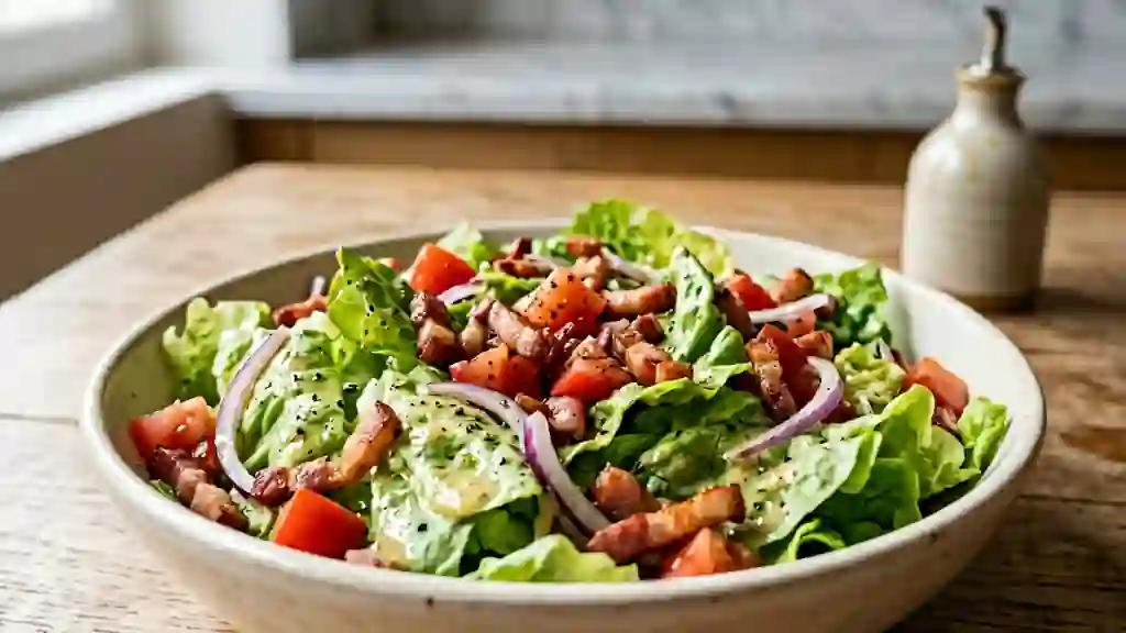 Salade croquante aux lardons fumés - Photo de présentation