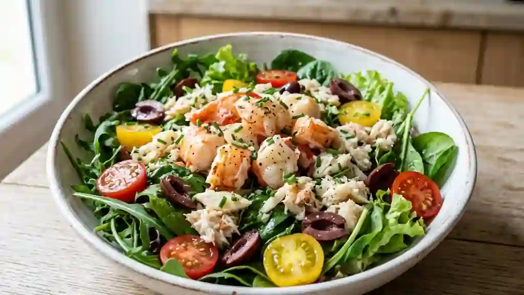 Salade marine aux langoustines et crabe fondant - Photo de présentation