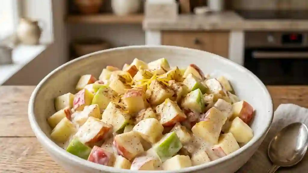 Pommes croquantes à la crème cannelle - Photo de présentation
