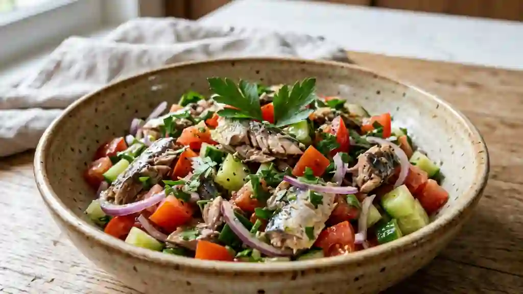 Salade de sardines croquante et citronnée - Photo de présentation