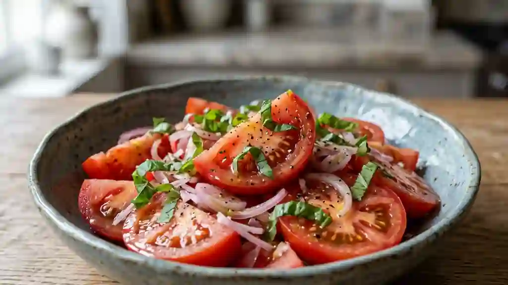 Tomates fondantes à l'échalote ciselée - Photo de présentation