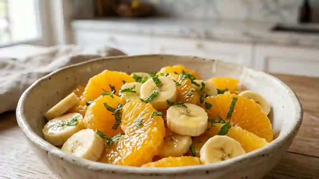 Salade d'agrumes et bananes au miel acidulé - Photo de présentation
