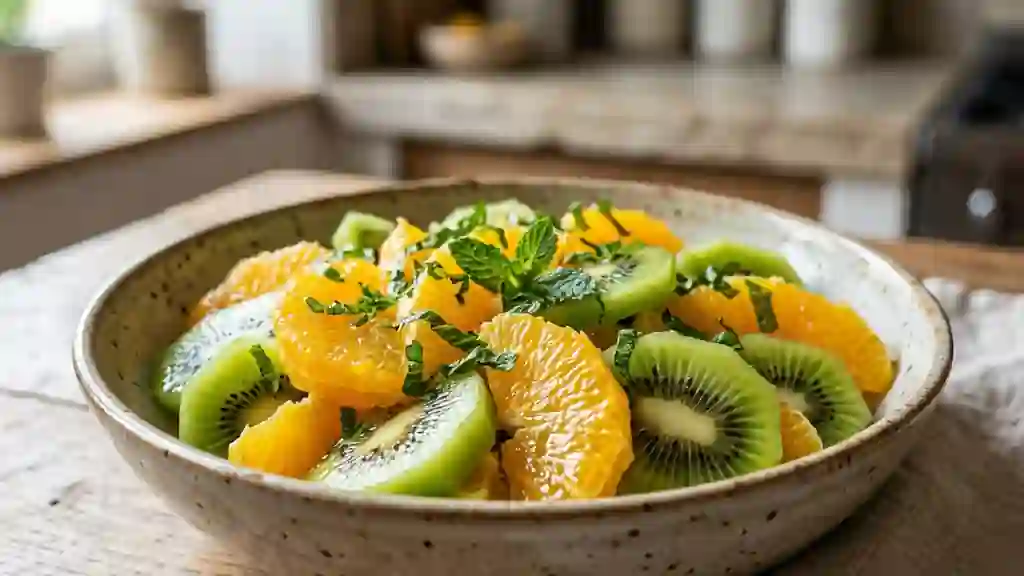 Salade Orange-Kiwi au Miel et Menthe - Photo de présentation