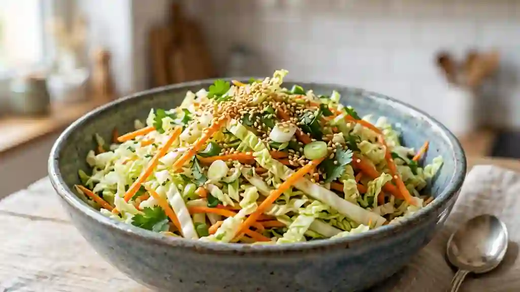 Salade de chou chinois croquante au sésame - Photo de présentation