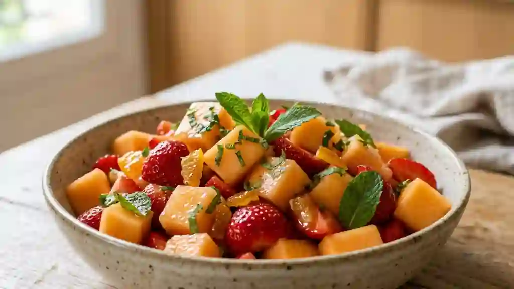 Melon et Fraises aux Écorces d'Orange - Photo de présentation