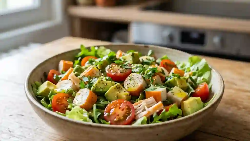Salade avocat-surimi fondante et acidulée - Photo de présentation