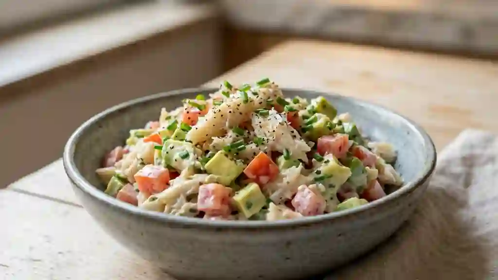 Salade de crabe cocktail et avocat fondant - Photo de présentation