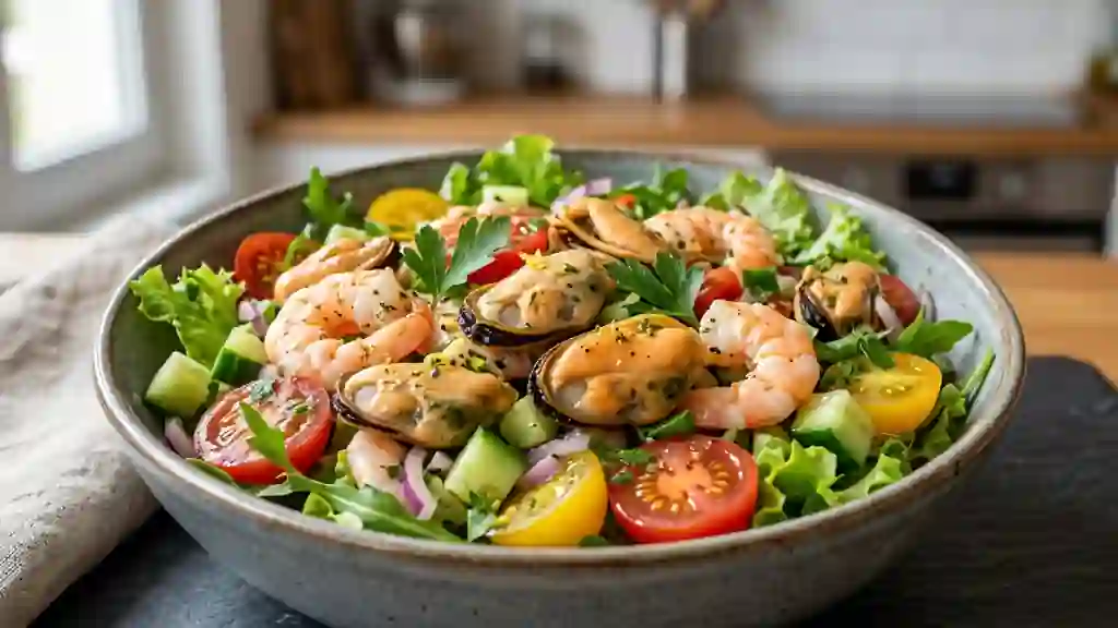 Salade Croquante aux Moules et Crevettes Citronnées - Photo de présentation