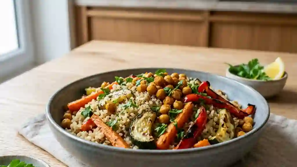 Quinoa Croquant aux Légumes Rôtis et Cumin - Photo de présentation