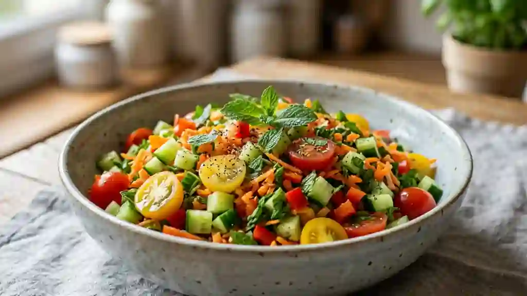 Salade Croquante au Concombre et Menthe Vive - Photo de présentation
