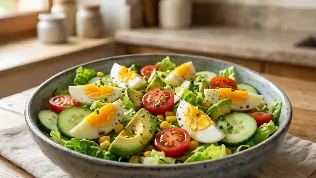 Salade Croquante à l'Avocat et Œuf Dur - Photo de présentation