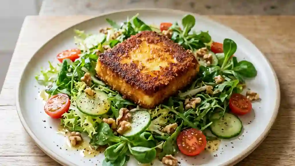 Carré Chaud Fondant sur Salade Croquante - Photo de présentation