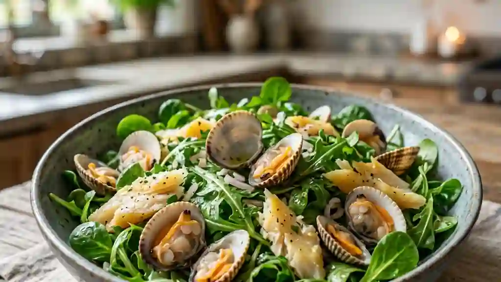Salade iodée aux coques et haddock fumé - Photo de présentation
