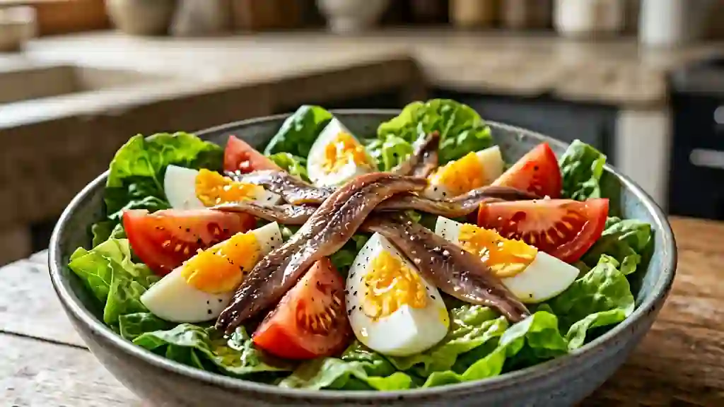 Salade Croquante aux Œufs et Anchois - Photo de présentation