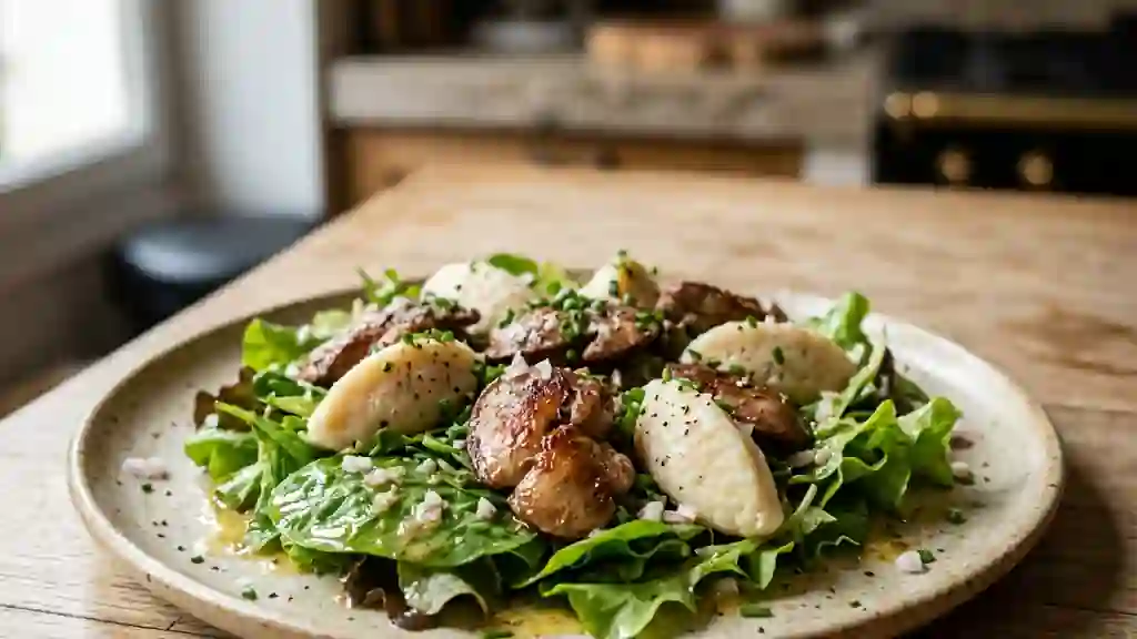 Salade Tiède aux Foies et Quenelles Moelleuses - Photo de présentation