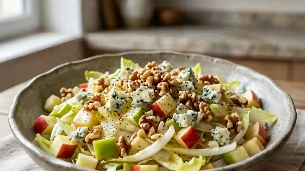 Salade d'endives, bleu et noix croquantes - Photo de présentation