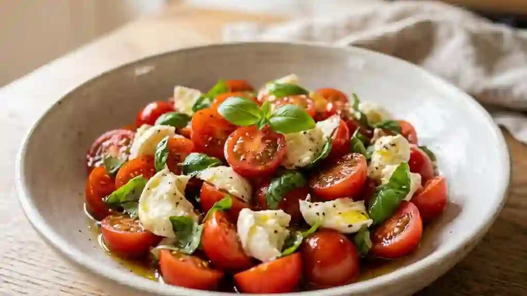 Tomates Mozzarella au Basilic Frais - Photo de présentation