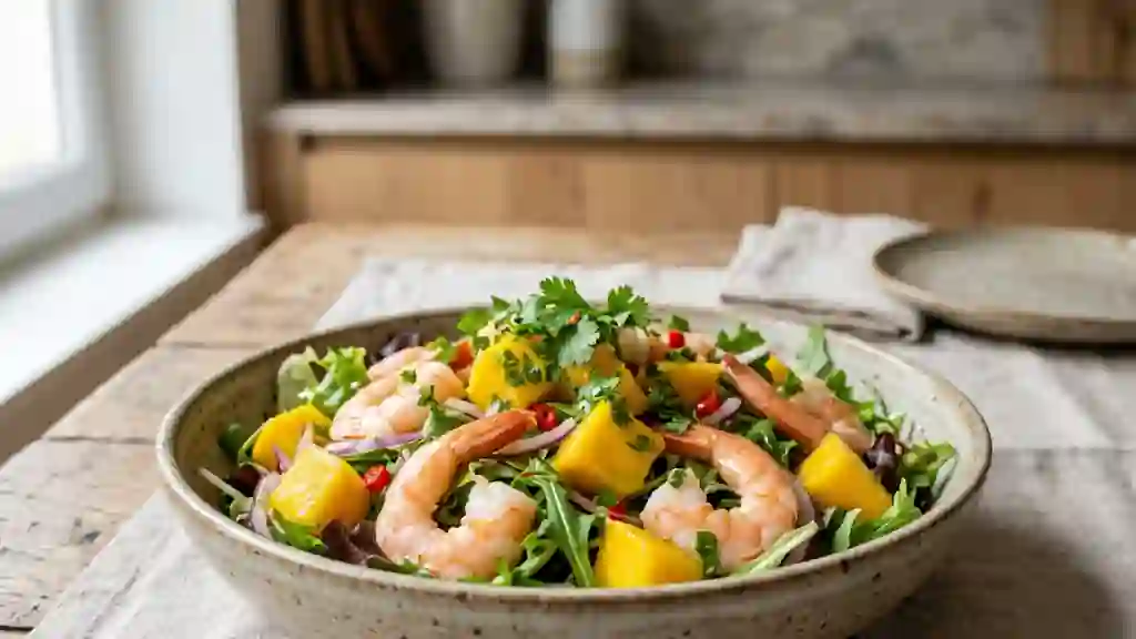Salade mangue-crevette : fraîcheur exotique - Photo de présentation
