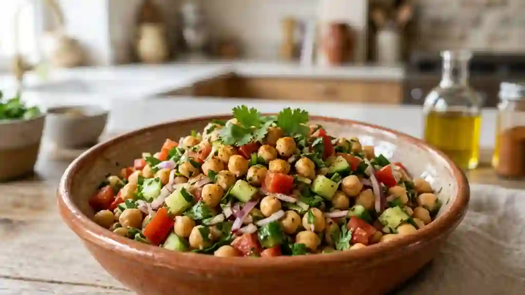 Salade marocaine croquante aux pois chiches - Photo de présentation