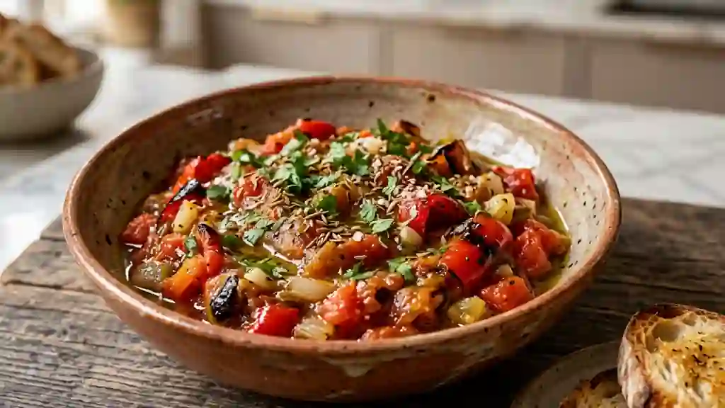 Salade mechouia fumée et fondante - Photo de présentation