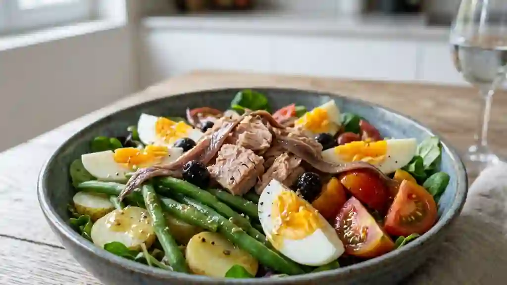 Salade Niçoise croquante et authentique - Photo de présentation