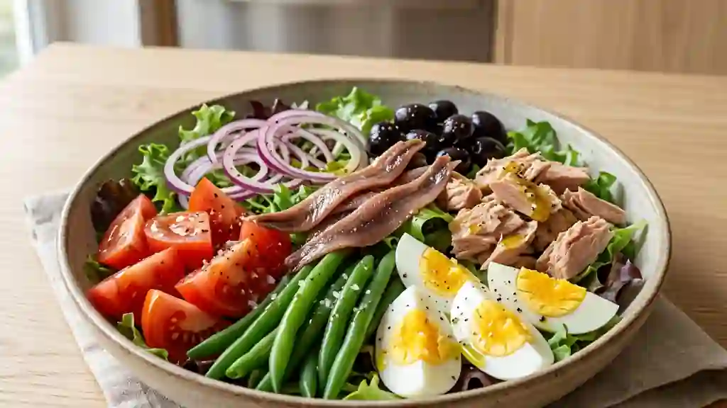 Salade niçoise croquante et ensoleillée - Photo de présentation