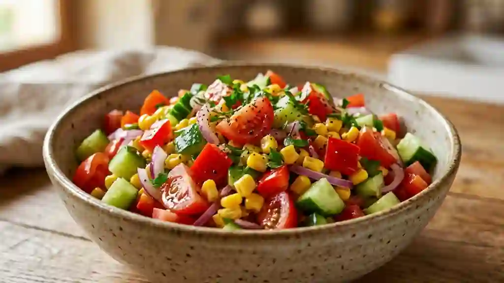Salade paysanne croquante aux légumes du jardin - Photo de présentation