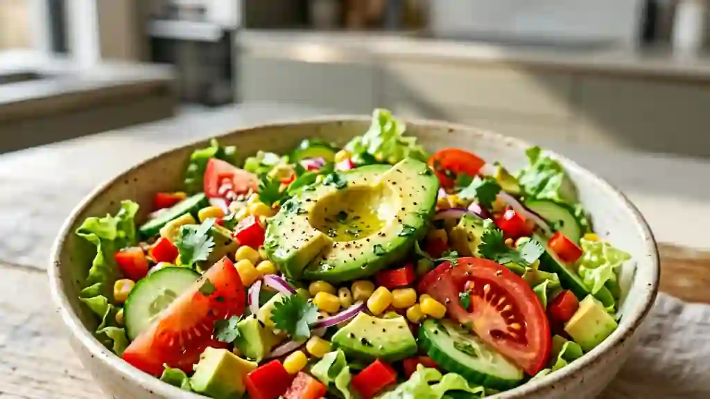 Salade Reggae fraîche à l'avocat et coriandre - Photo de présentation