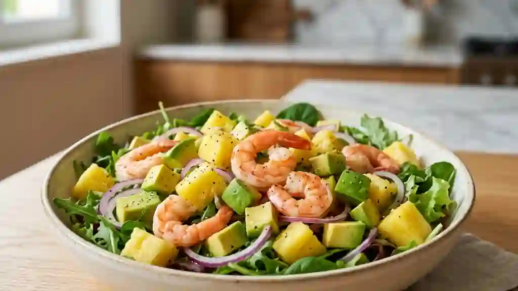 Soleil d'Hawaï : Crevettes et Ananas Acidulé - Photo de présentation
