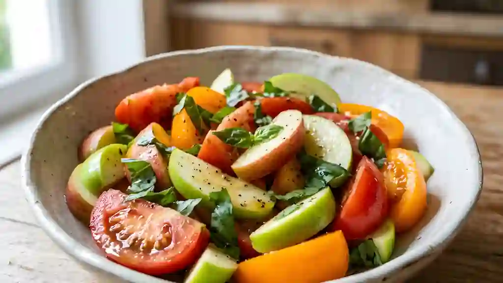 Salade Tomate Pomme : Fraîcheur et Croquant - Photo de présentation