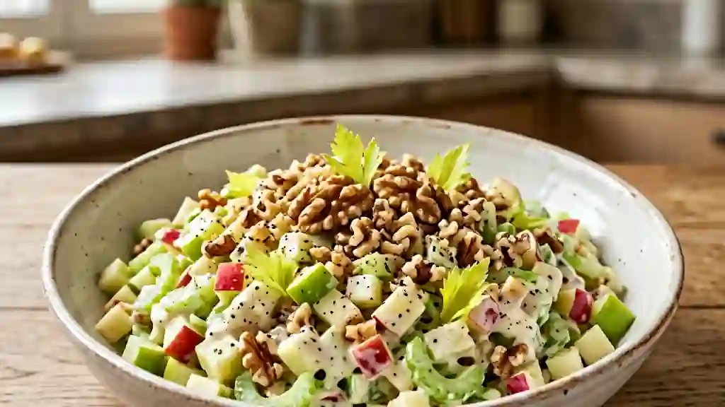 Salade Waldorf Crémeuse et Noix Grillées - Photo de présentation