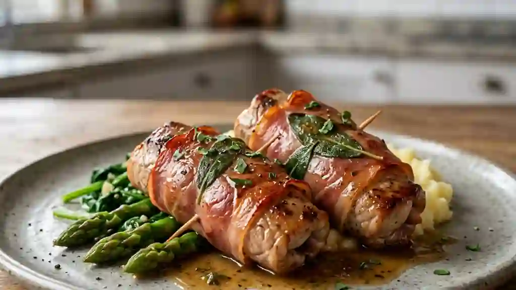 Saltimbocca fondant au jambon et sauge - Photo de présentation