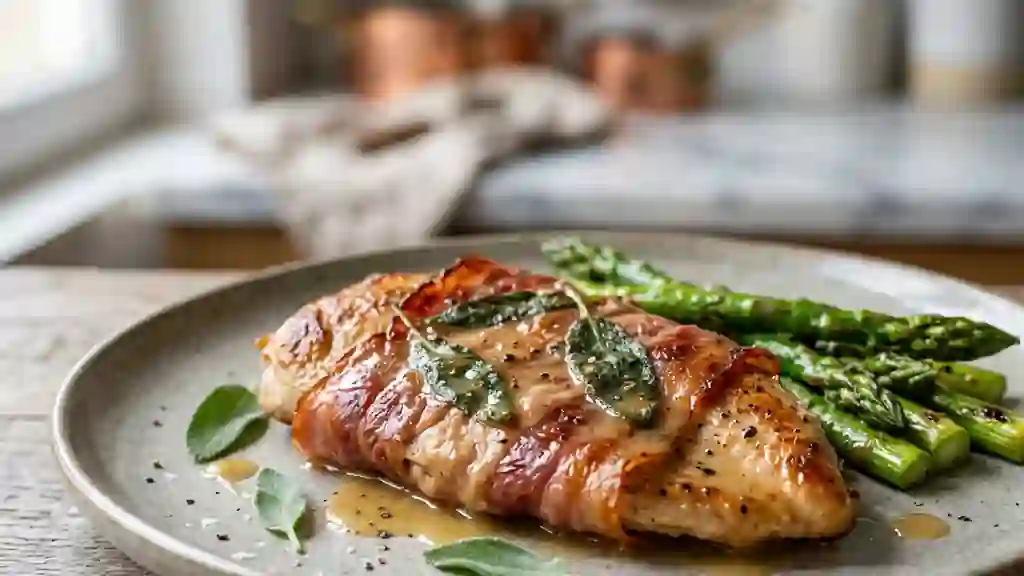 Saltimbocca de dinde au jambon et sauge - Photo de présentation
