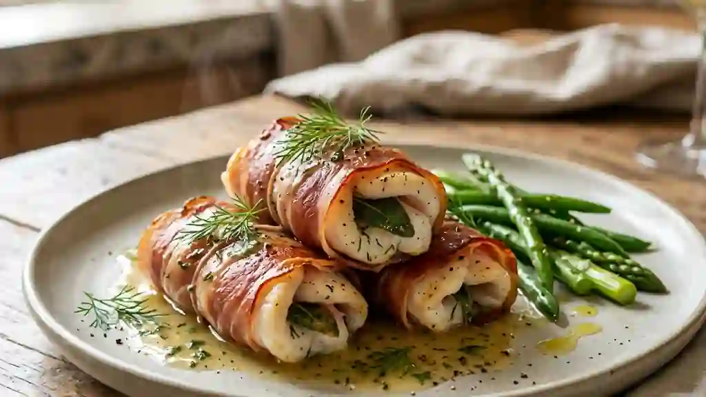 Saltimbocca de sole au jambon croustillant - Photo de présentation