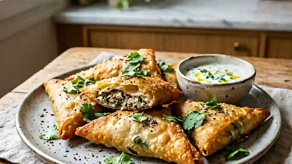 Samossas Sardine et Fromage Frais Croustillants - Photo de présentation