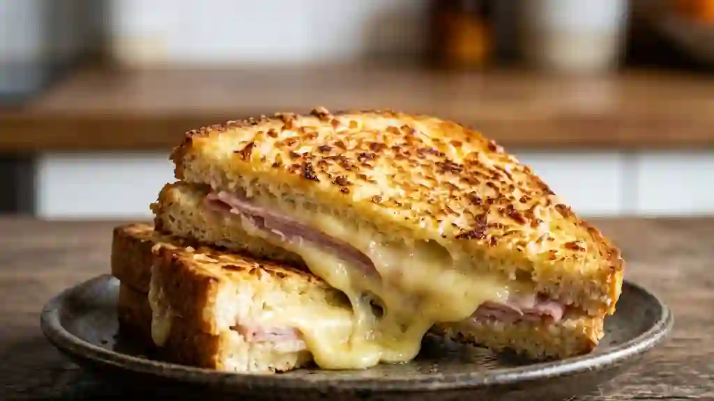 Croque-Monsieur fondant à la raclette - Photo de présentation